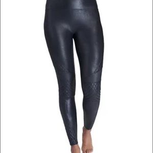 Spanx Faux leather quilted  leggings